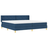Letto a Molle< / strong> Blu 200 x 200 cm Tessuto