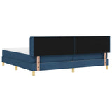 Letto a Molle< / strong> Blu 200 x 200 cm Tessuto