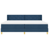 Letto a Molle< / strong> Blu 200 x 200 cm Tessuto