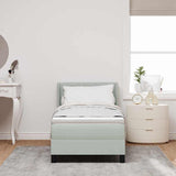 Letto a molle con testiera Grigio chiaro 200 x 80 cm Poliestere