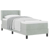 Letto a molle con testiera Grigio chiaro 200 x 80 cm Poliestere