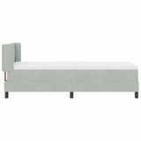 Letto a molle con testiera Grigio chiaro 200 x 80 cm Poliestere