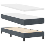 Letto a molle con materasso Grigio scuro 200 x 80 cm Poliestere