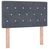 Letto a molle con materasso Grigio scuro 200 x 80 cm Poliestere