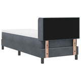 Letto a molle con materasso Grigio scuro 200 x 80 cm Poliestere
