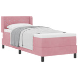 Letto a molle con materasso Rosa 200 x 80 cm Poliestere