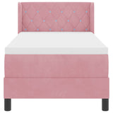 Letto a molle con materasso Rosa 200 x 80 cm Poliestere