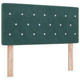 Letto a molle con testiera Verde Scuro 200 x 90 cm Velluto