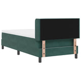 Letto a molle con materasso Verde Scuro 200 x 90 cm Poliestere