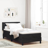Letto a molle con materasso Nero 200 x 100 cm Poliestere