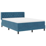 Letto a molle con materasso Blu Scuro 200 x 140 cm Poliestere