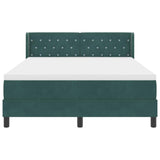 Letto a molle con materasso Verde Scuro 200 x 160 cm Poliestere