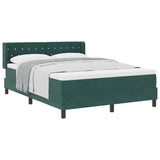 Letto a molle con materasso Verde Scuro 200 x 160 cm Poliestere