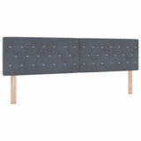 Letto a molle con testiera Grigio scuro 200 x 180 cm Velluto