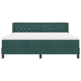 Letto a molle con materasso Verde Scuro 200 x 180 cm Poliestere