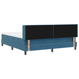 Letto a molle con materasso Blu Scuro 200 x 180 cm Poliestere
