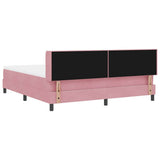 Letto a molle con materasso Rosa 200 x 180 cm Poliestere