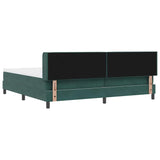 Letto a molle con materasso Verde Scuro 200 x 200 cm Poliestere