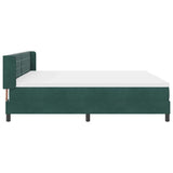 Letto a molle con materasso Verde Scuro 200 x 200 cm Poliestere