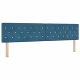 Letto a molle con materasso Blu Scuro 200 x 200 cm Poliestere