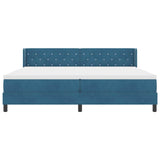 Letto a molle con materasso Blu Scuro 200 x 200 cm Poliestere