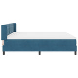 Letto a molle con materasso Blu Scuro 200 x 200 cm Poliestere