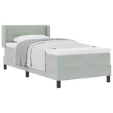 Letto a molle con testiera Grigio chiaro 200 x 80 cm Poliestere