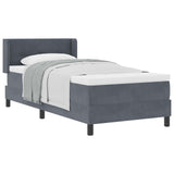 Letto a molle con materasso Grigio scuro 200 x 80 cm Poliestere