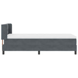 Letto a molle con materasso Grigio scuro 200 x 80 cm Poliestere