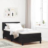 Letto a molle con testiera Nero 200 x 80 cm Velluto