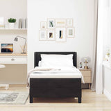 Letto a molle con testiera Nero 200 x 80 cm Velluto
