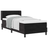Letto a molle con testiera Nero 200 x 80 cm Velluto