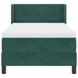 Letto a molle con materasso Verde Scuro 200 x 80 cm Poliestere