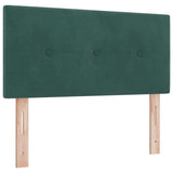 Letto a molle con materasso Verde Scuro 200 x 90 cm Poliestere