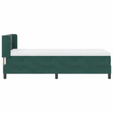 Letto a molle con materasso Verde Scuro 200 x 90 cm Poliestere