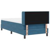 Letto a molle con testiera Blu Scuro 200 x 90 cm Velluto