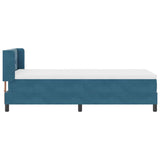 Letto a molle con testiera Blu Scuro 200 x 90 cm Velluto