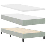 Letto a molle con testiera Grigio chiaro 200 x 100 cm Velluto