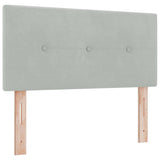 Letto a molle con testiera Grigio chiaro 200 x 100 cm Velluto