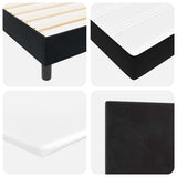 Letto a molle con testiera Nero 190 x 140 cm Velluto