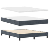 Letto a molle con testiera Grigio scuro 200 x 140 cm Velluto