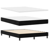 Letto a molle con testiera Nero 200 x 140 cm Velluto
