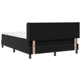 Letto a molle con testiera Nero 200 x 140 cm Velluto