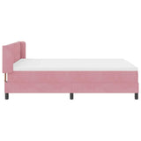 Letto a molle con testiera Rosa 200 x 140 cm Velluto