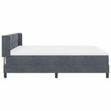 Letto a molle con testiera Grigio scuro 200 x 180 cm Poliestere