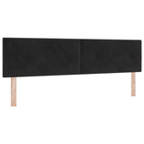 Letto a molle con testiera Nero 200 x 180 cm Velluto