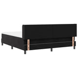 Letto a molle con testiera Nero 200 x 180 cm Velluto
