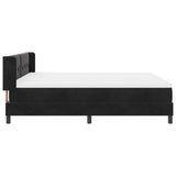 Letto a molle con testiera Nero 200 x 180 cm Velluto