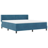 Letto a molle con materasso Blu Scuro 200 x 180 cm Poliestere