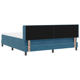 Letto a molle con materasso Blu Scuro 200 x 180 cm Poliestere
